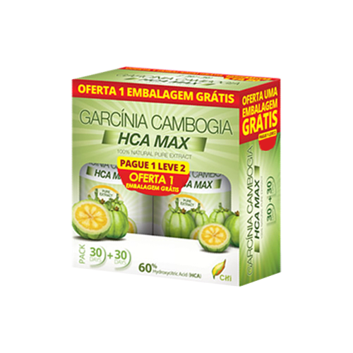 Garcínia Cambogia HCA MAX - 30+30 Cápsulas Grátis CHI