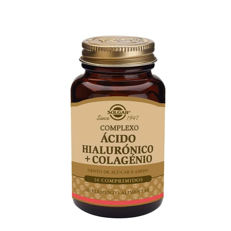 Complexo Ácido Hialurónico + Colagénio 30 Comp. Solgar