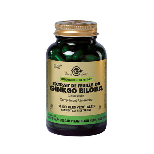 Ginkgo Biloba - 60 Cápsulas Vegetais Solgar