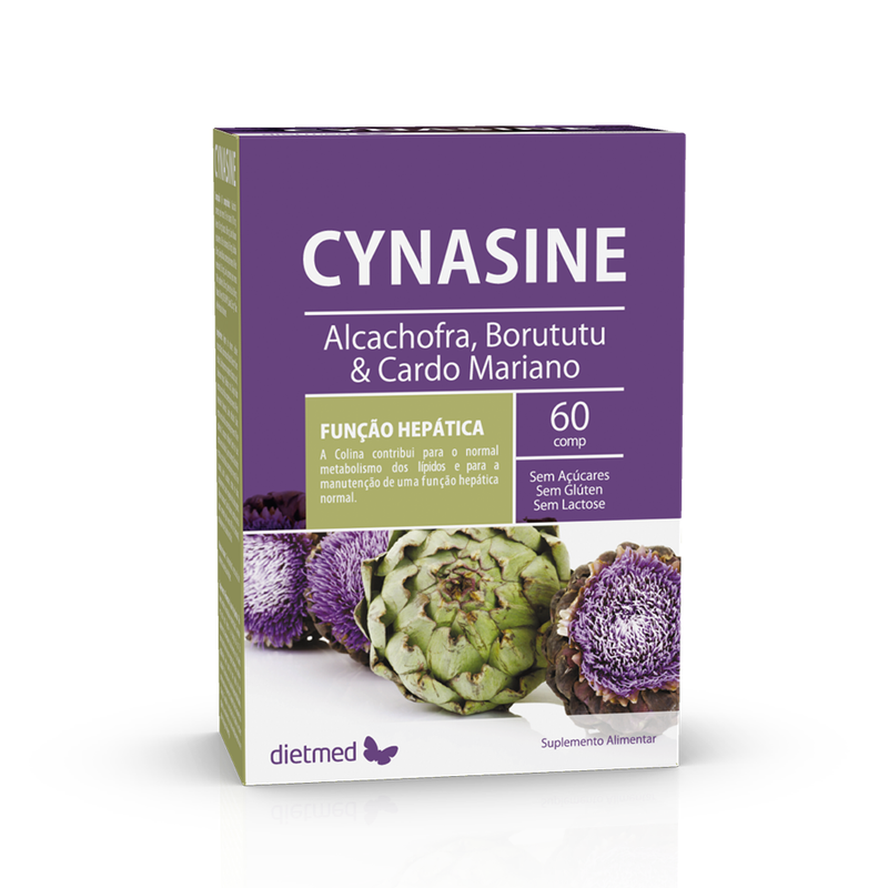 Cynasine Alcachofra, Borututu e Cardo Mariano - 60 Comprimidos Dietmed