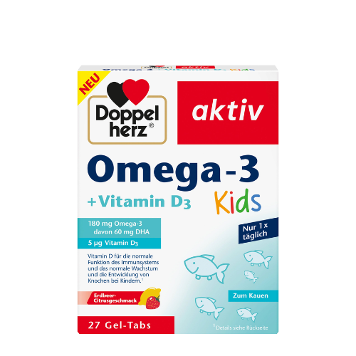 Omega 3 + Vit. D3 Kids 27 Gomas Doppel herz