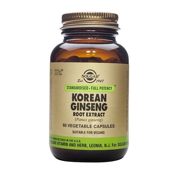 Korean Ginseng Root 60 Cápsulas Solgar