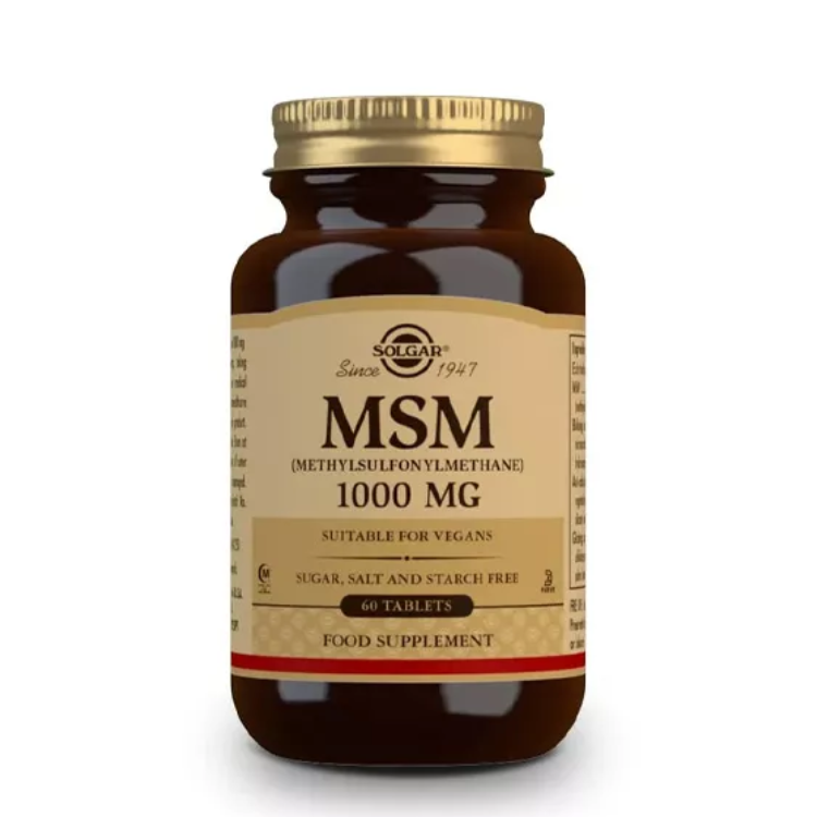 MSM (Metilsulfonilmetano) 1000mg 60 Comprimidos Solgar