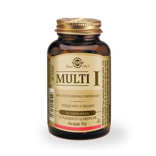 Multi-I Multivitaminas e Minerais - 30 Comprimidos Solgar